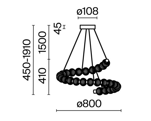 Подвесной светильник Maytoni MOD555PL-L35G3K