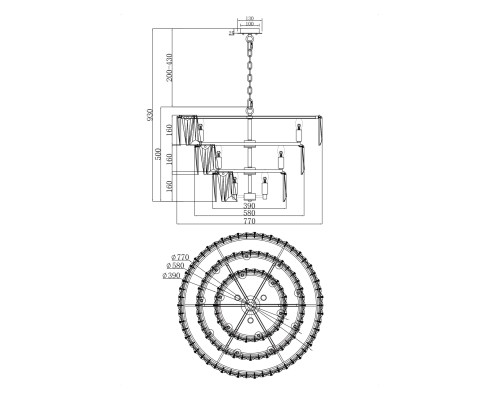 Подвесной светильник Maytoni MOD043PL-18CH