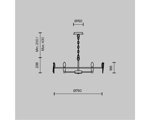 Подвесной светильник Maytoni MOD043PL-08CH