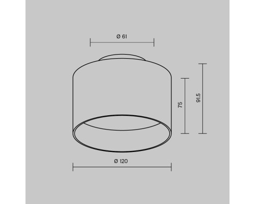 Потолочный светильник Technical C009CW-L16B