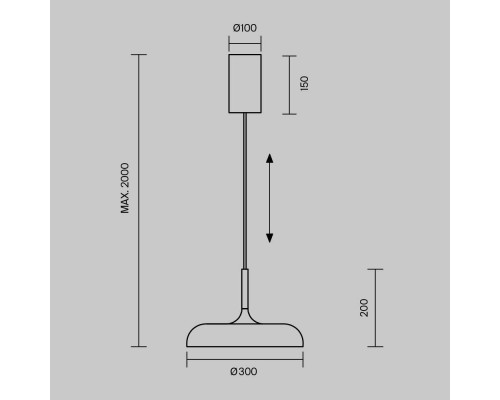 Подвесной светильник Maytoni MOD189PL-L30B3K