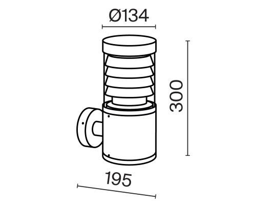 Настенный светильник (бра) Outdoor O439WL-L12GF3K