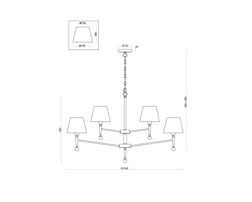 Подвесной светильник Freya FR5190PL-12BS1