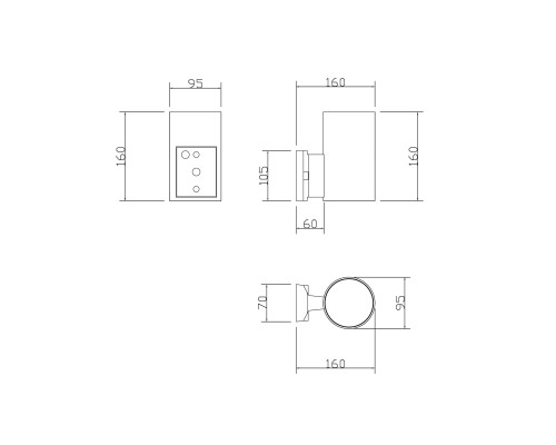 Настенный светильник (бра) Outdoor O419WL-01GR