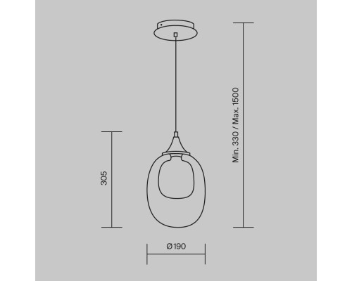 Подвесной светильник Maytoni MOD016PL-01BS