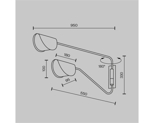 Настенный светильник (бра) Maytoni MOD126WL-02B