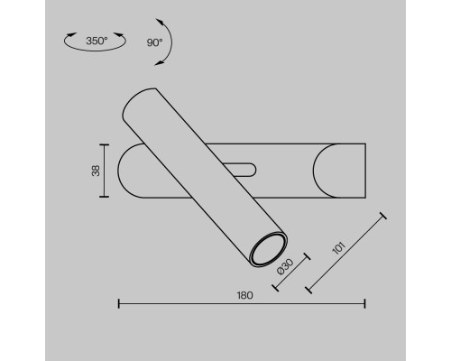 Настенный светильник (бра) Maytoni MOD442WL-L8BS3K