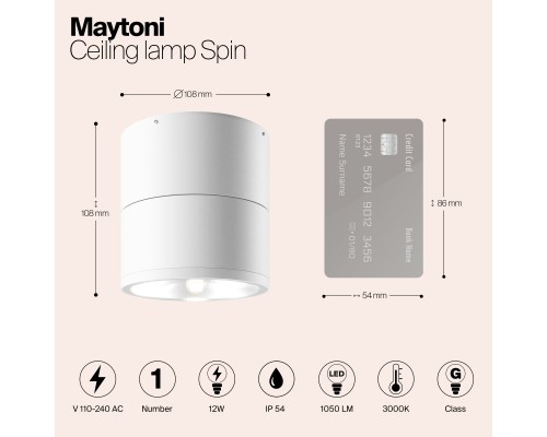 Потолочный светильник Outdoor O310CL-L12W3K