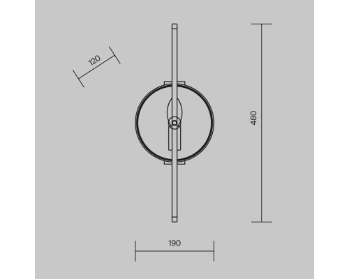 Настенный светильник (бра) Maytoni MOD099WL-01G