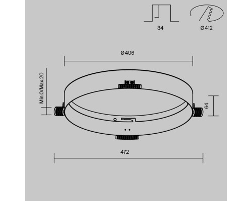 Аксессуар для встраиваемого светильника Technical DLA032-TRS45-W