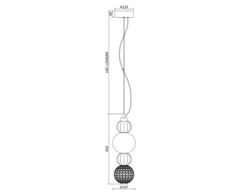 Подвесной светильник Maytoni P069PL-L17CH3K