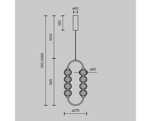 Подвесной светильник Maytoni MOD555PL-L11G3K