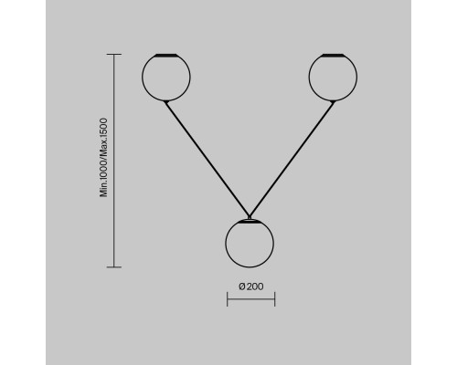 Подвесной светильник Maytoni MOD427PL-L30B3K
