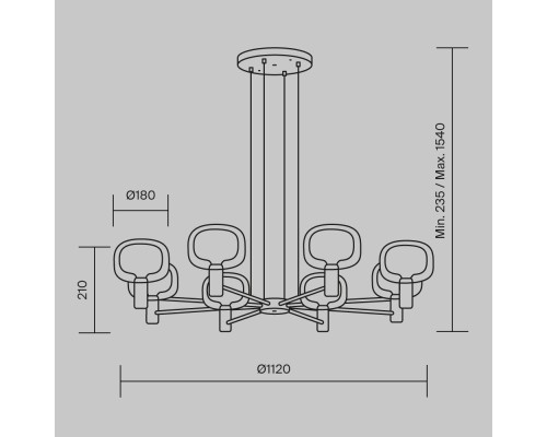 Подвесной светильник Maytoni MOD411PL-08G