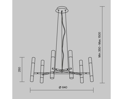 Подвесной светильник Maytoni MOD031PL-12B