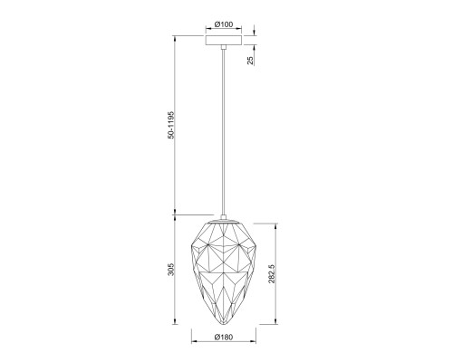 Подвесной светильник Maytoni P052PL-01BL