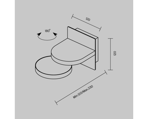 Настенный светильник (бра) Maytoni MOD354WL-L12B3K