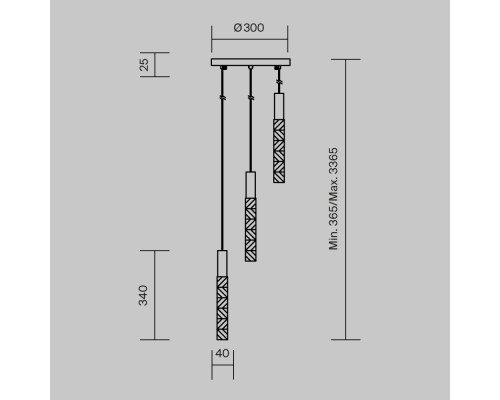 Подвесной светильник Maytoni MOD328PL-L9CH3K