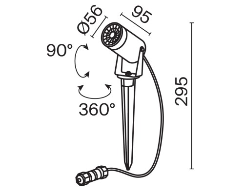 Ландшафтный светильник Outdoor O025FL-01B