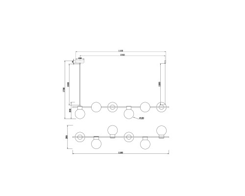 Подвесной светильник Freya FR5232PL-06B