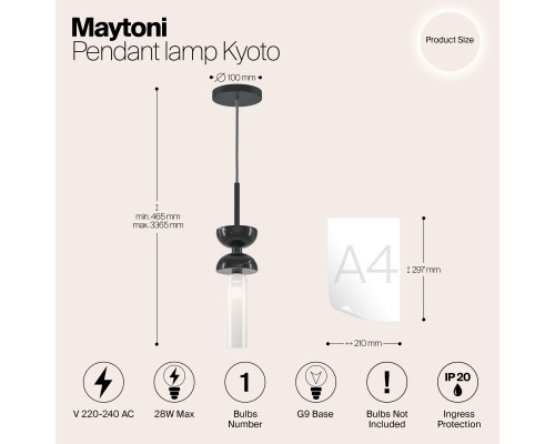 Подвесной светильник Maytoni MOD178PL-01B