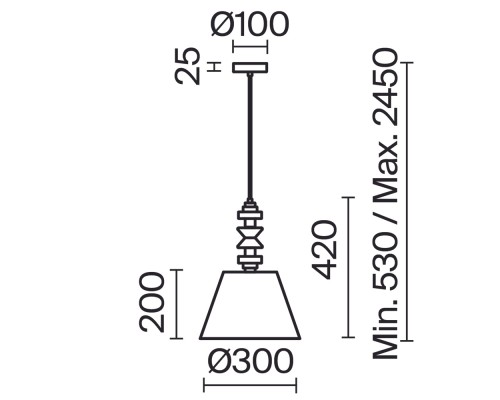 Подвесной светильник Freya FR2061PL-01BS1