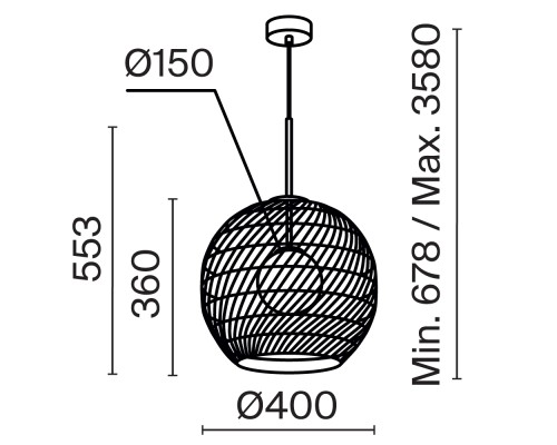 Подвесной светильник Maytoni MOD204PL-01B