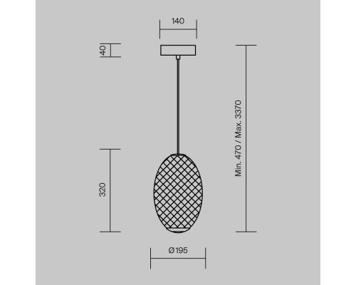 Подвесной светильник Maytoni MOD397PL-L14B3K