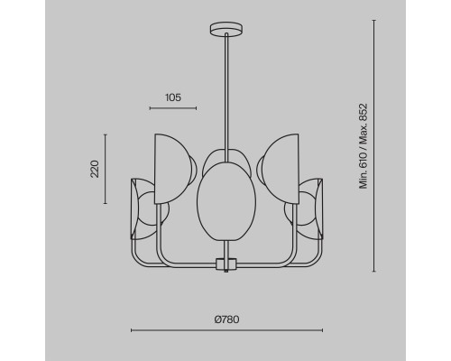 Подвесной светильник Maytoni MOD164PL-06BS