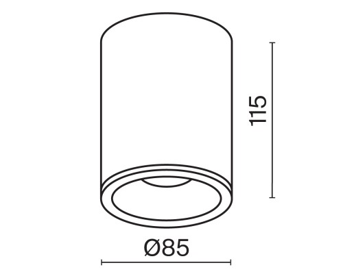Потолочный светильник Technical C029CL-01W