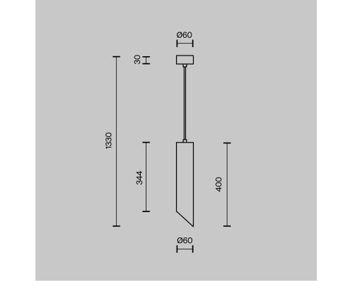 Подвесной светильник Technical P044PL-01-40GU10-B