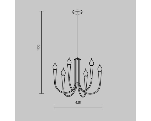 Подвесной светильник Freya FR5253PL-06BS