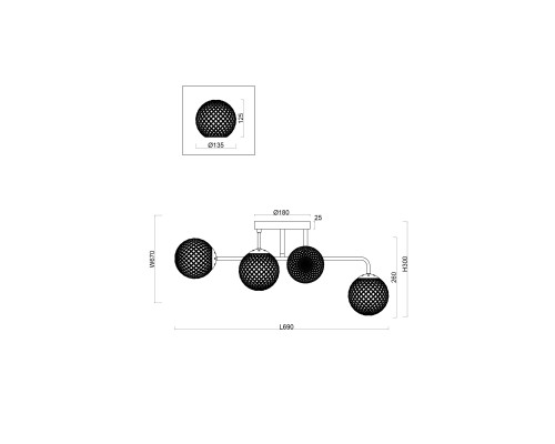 Люстра Freya FR8016PL-06BBS