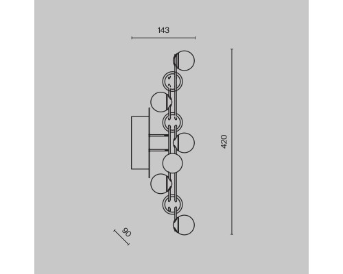 Настенный светильник (бра) Maytoni MOD081WL-L13G3K