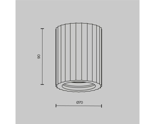 Потолочный светильник Technical C121CL-GU10-W