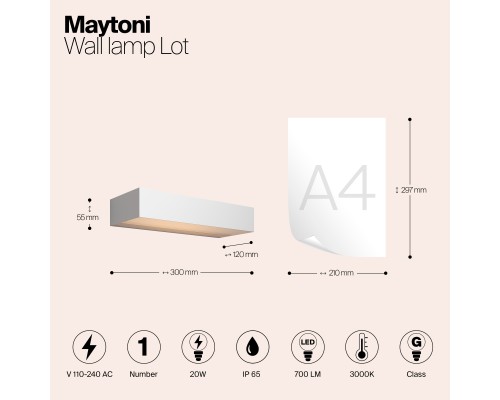 Настенный светильник (бра) Outdoor O428WL-L20W3K