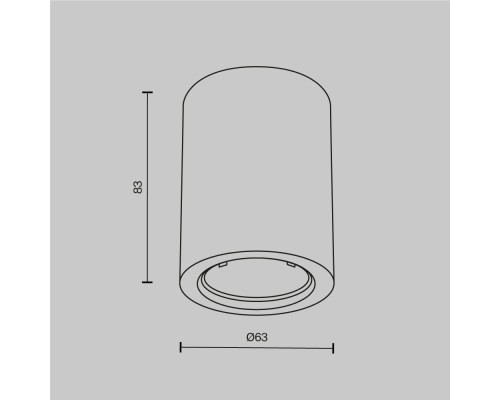 Потолочный светильник Technical C001CL-GU10-W