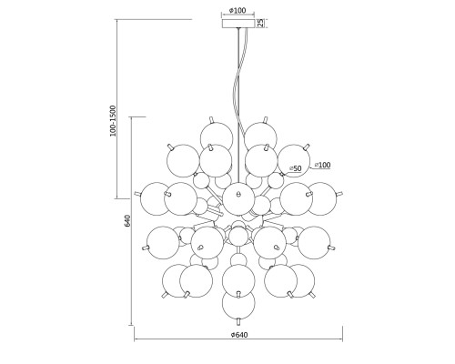 Подвесной светильник Maytoni MOD133PL-08BS
