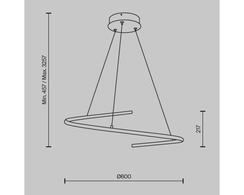 Подвесной светильник Maytoni MOD242PL-L33BSK