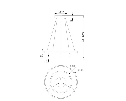 Подвесной светильник Maytoni MOD058PL-L55W4K