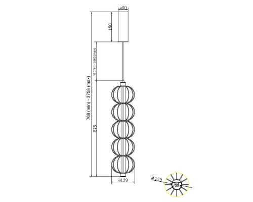 Подвесной светильник Maytoni MOD216PL-L10G3K
