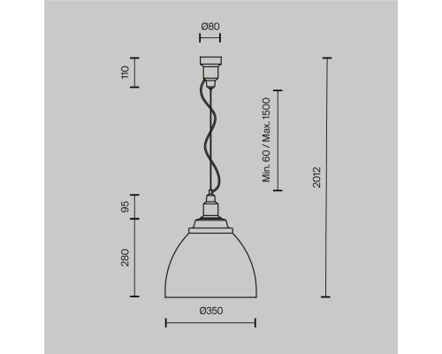 Подвесной светильник Maytoni P535PL-01B