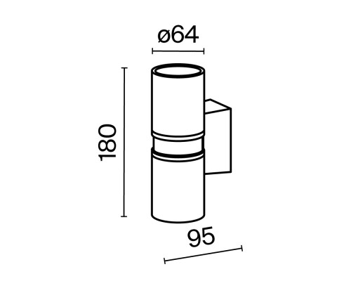 Настенный светильник (бра) Outdoor O582WL-02BS