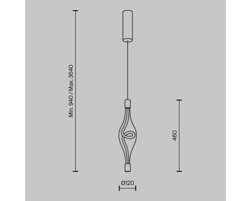 Подвесной светильник Maytoni MOD290PL-L14BS3K