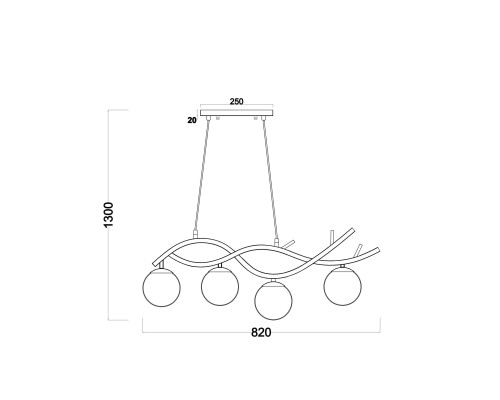 Подвесная люстра Freya Rosella FR8014PL-04BS