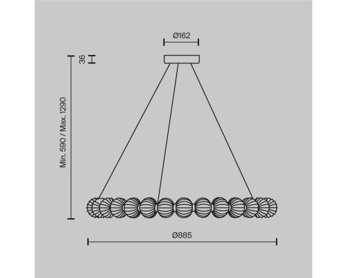 Подвесной светильник Maytoni MOD555PL-L30CH4K