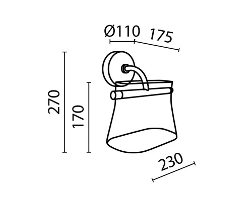 Настенный светильник (бра) Maytoni MOD170WL-L8BS3K2
