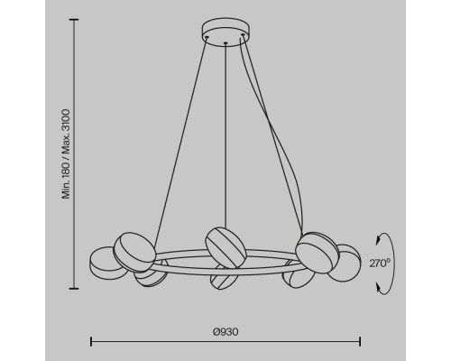 Подвесной светильник Maytoni MOD299PL-L80BS3K
