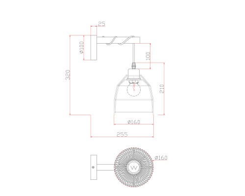 Настенный светильник (бра) Freya FR5334WL-01W