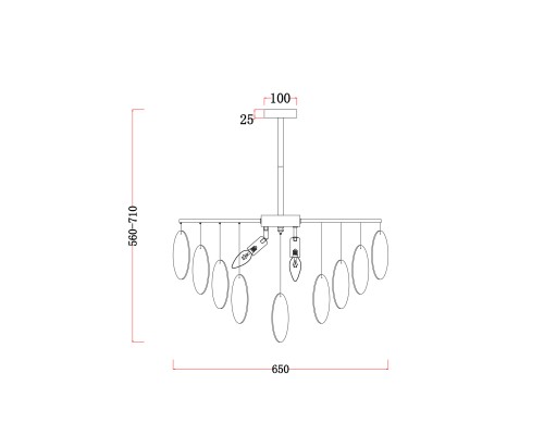 Подвесная люстра Freya Porto FR5104PL-06BS